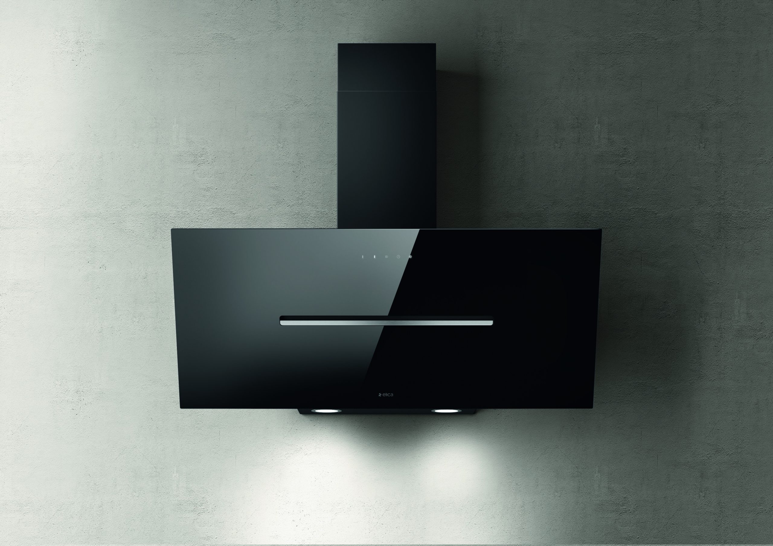 ELICA SHY-S BL/A/90 fali páraelszívó, design, 90 cm, fekete üveg