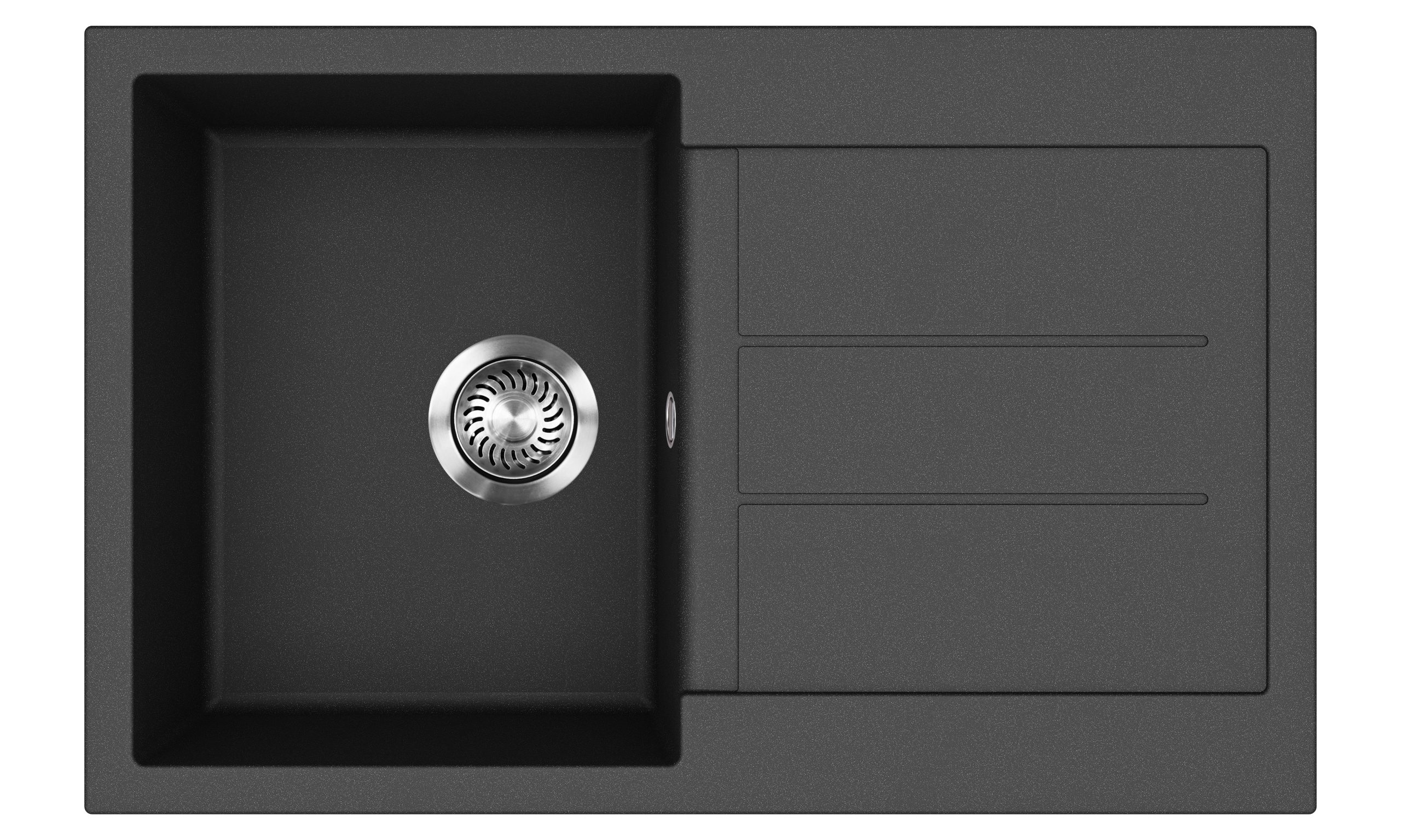 Evido Cubo 45S csepptálcás gránit mosogató 780 x 500 x 200 mm antracit - 105530