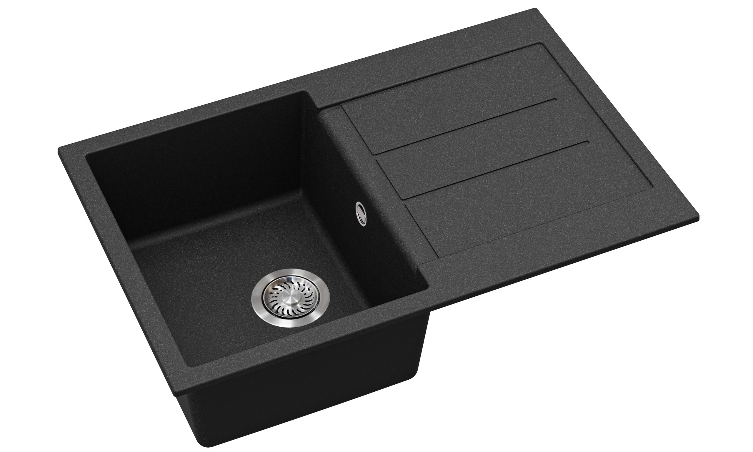 Evido Cubo 45S csepptálcás gránit mosogató 780 x 500 x 200 mm antracit - 105530 - Image 2