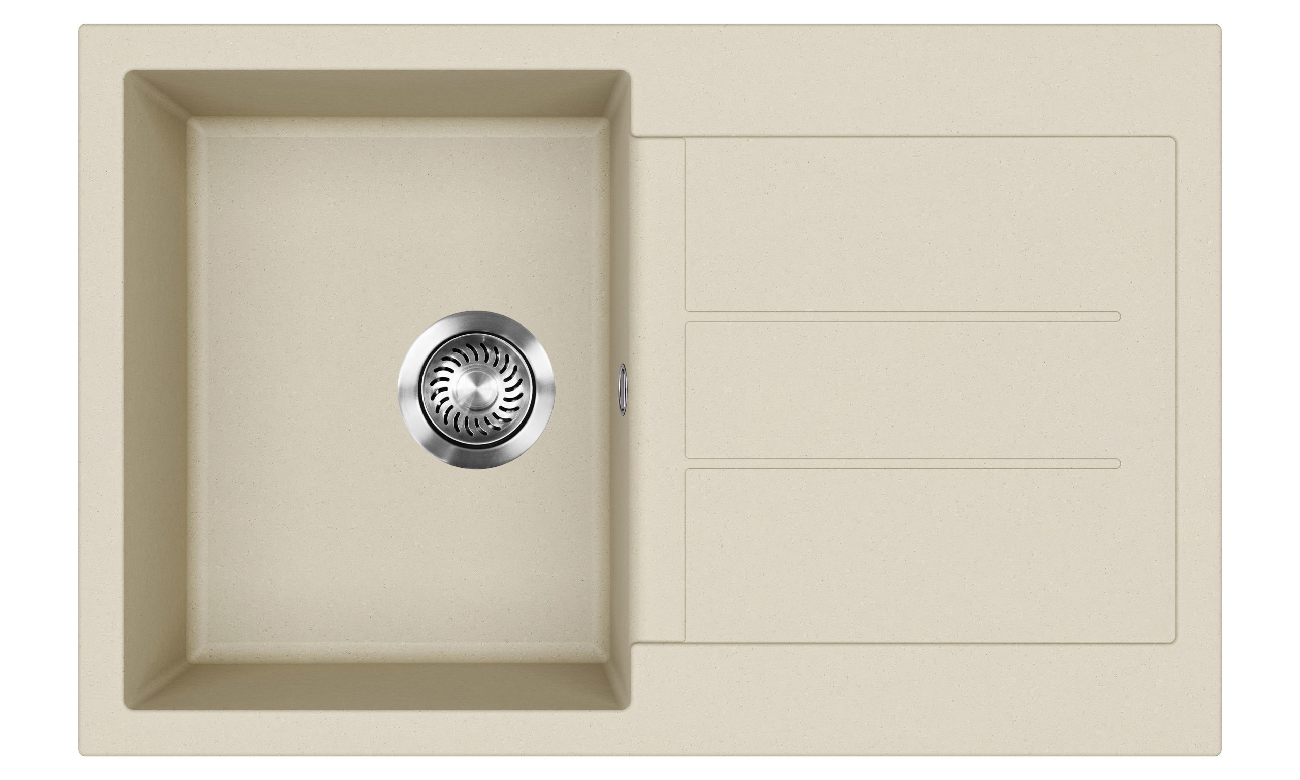 Evido Cubo 45S csepptálcás gránit mosogató 780 x 500 x 200 mm bézs - 105528