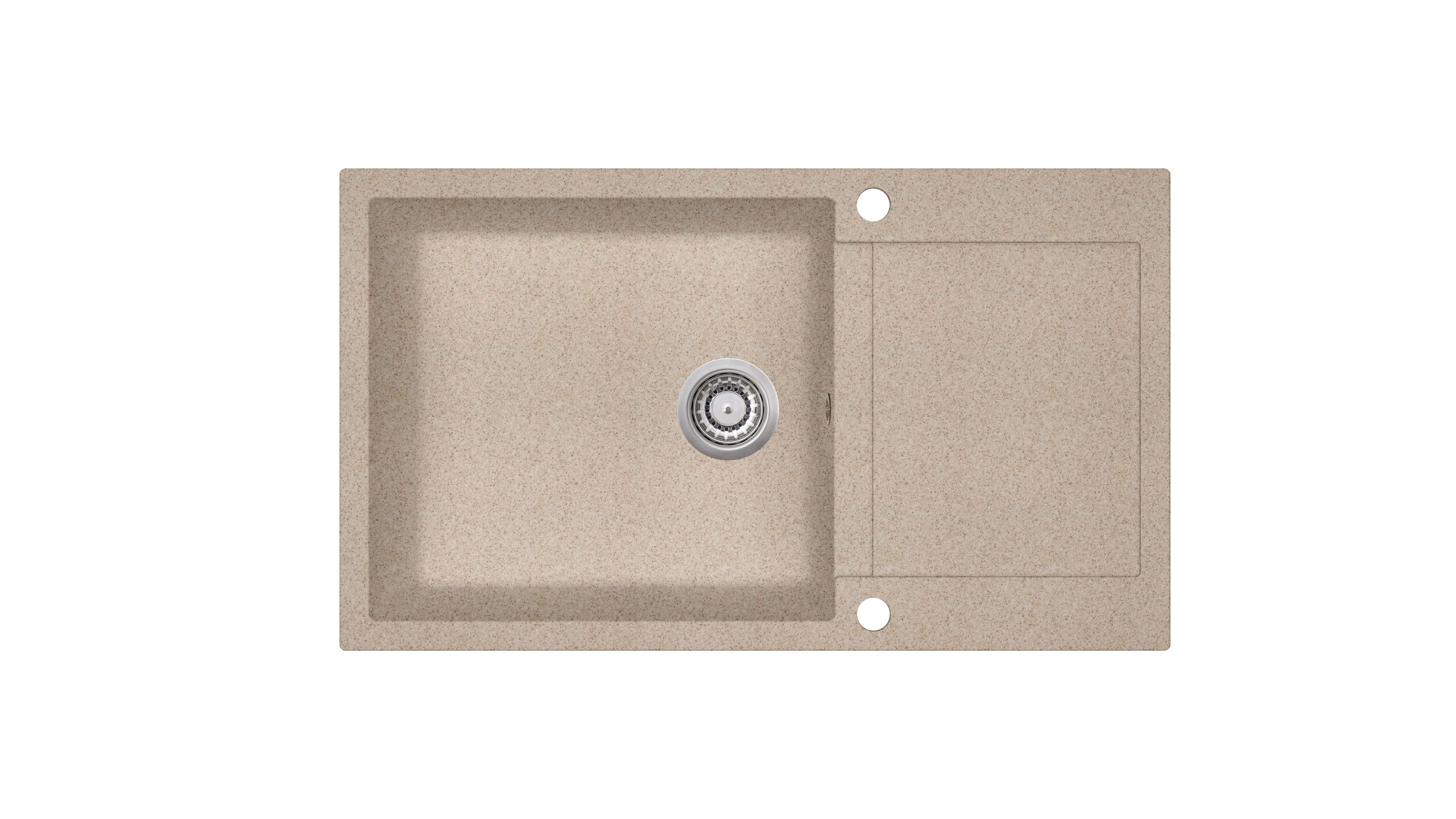 Evido Cubo XL 6S compact csepptálcás gránit mosogató 860 x 500 x 220 mm homok - 105538