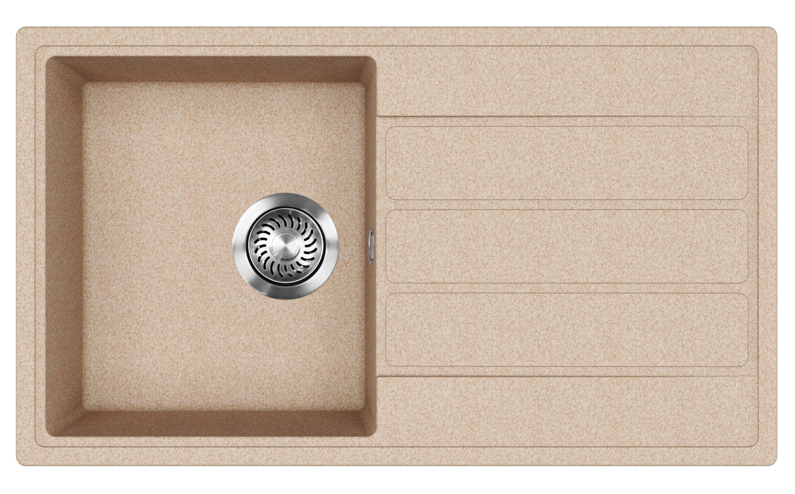 EVIDO Easy 45S gránit mosogató, 760 x 440 mm, avena