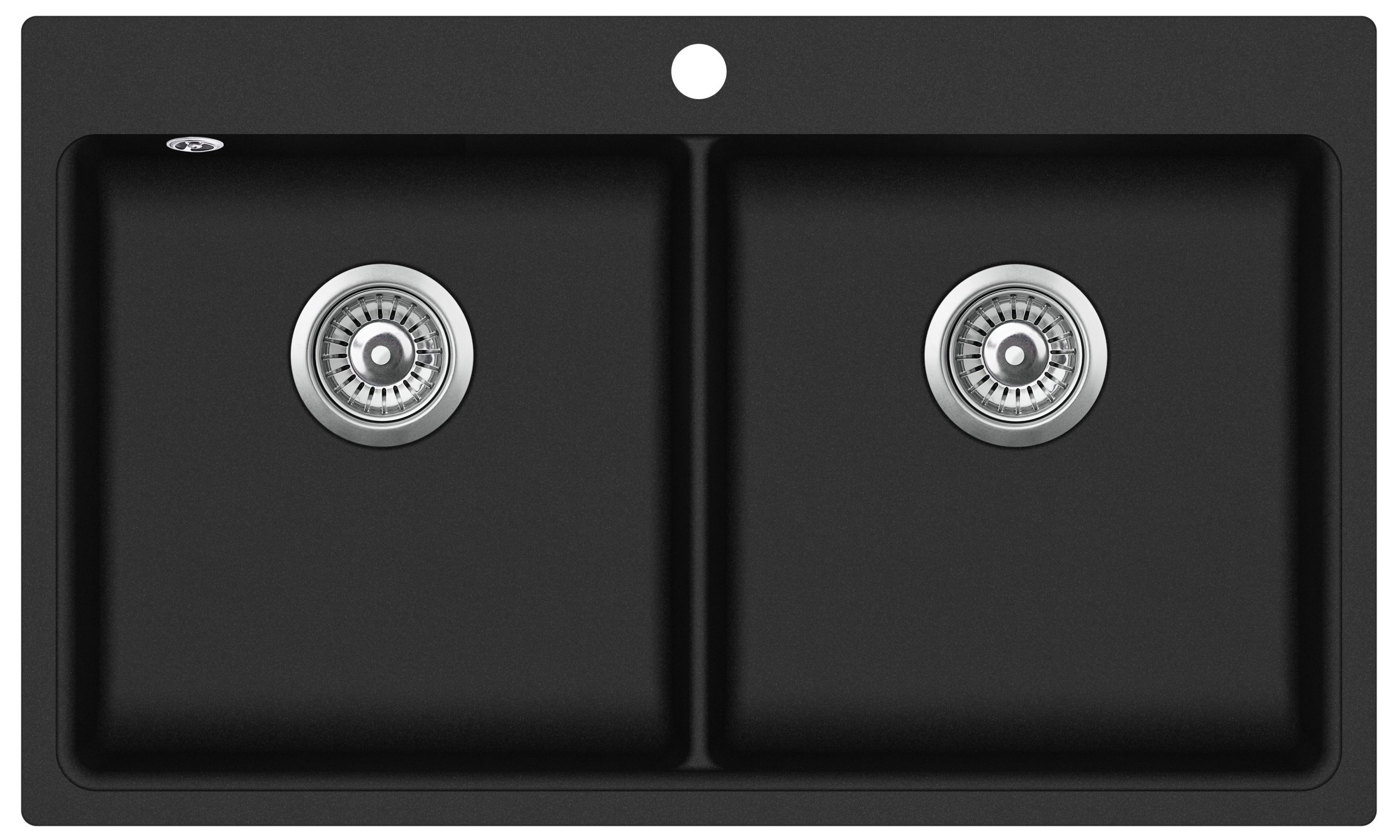 Evido Quadro 9 két medencés gránit mosogató 860 x 510 x 200 mm antracit - 105545