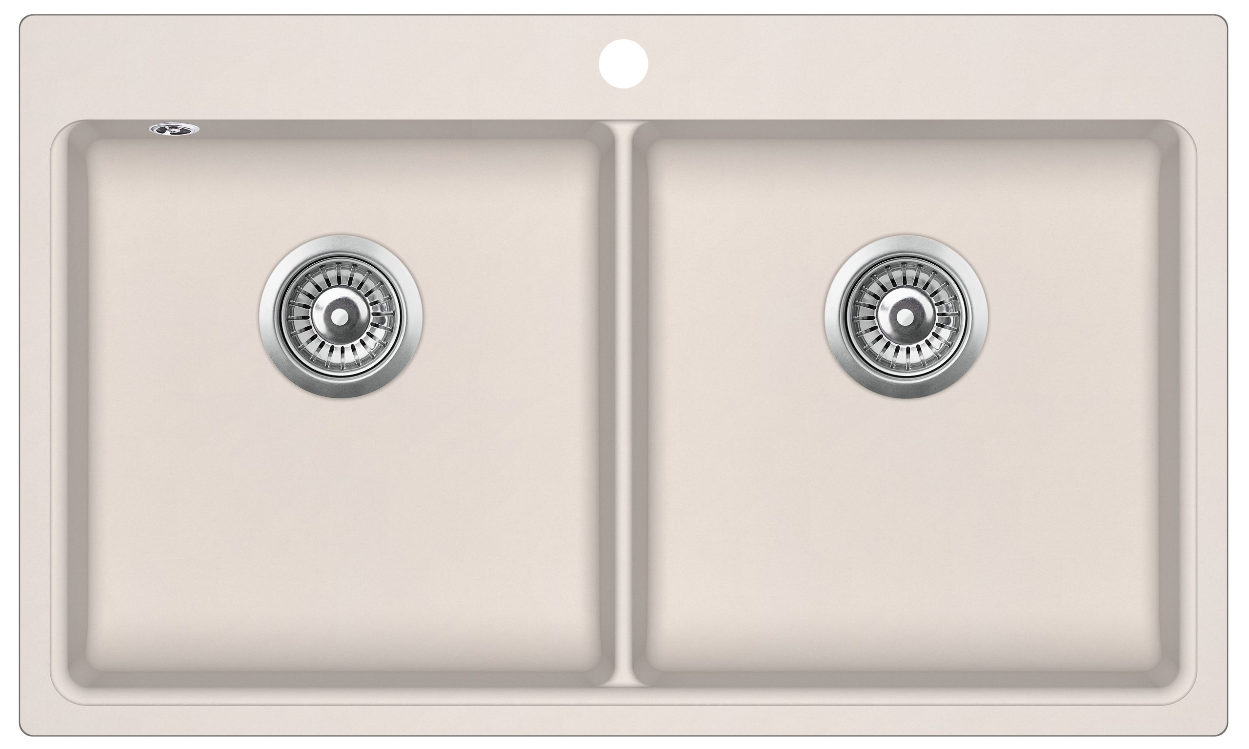 Evido Quadro 9 két medencés gránit mosogató 860 x 510 x 200 mm bézs - 105543