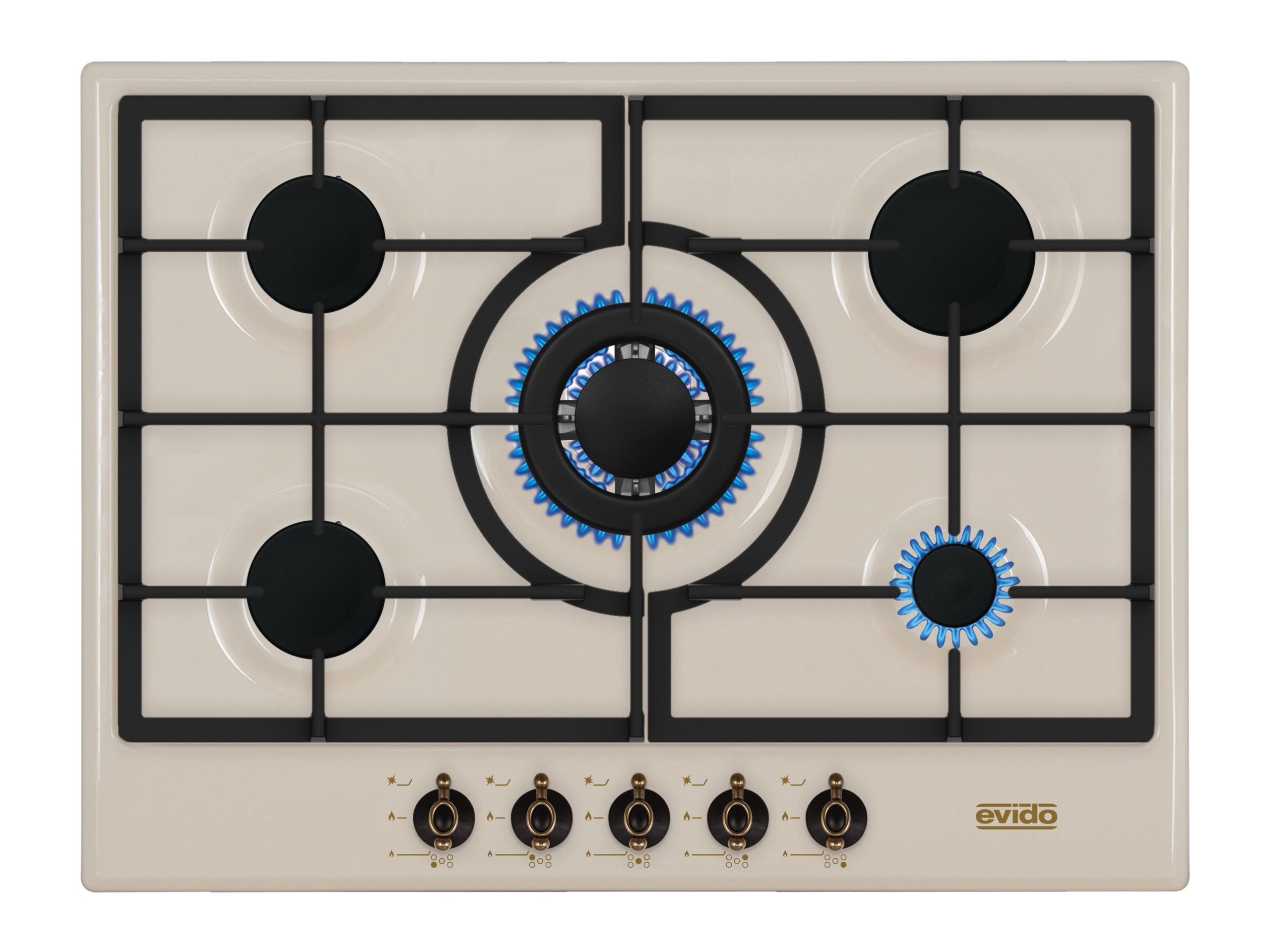 Evido RUSTIC-H 70C gáz főzőlap 70 cm bézs/bronz - HGR70C-1 - Image 3