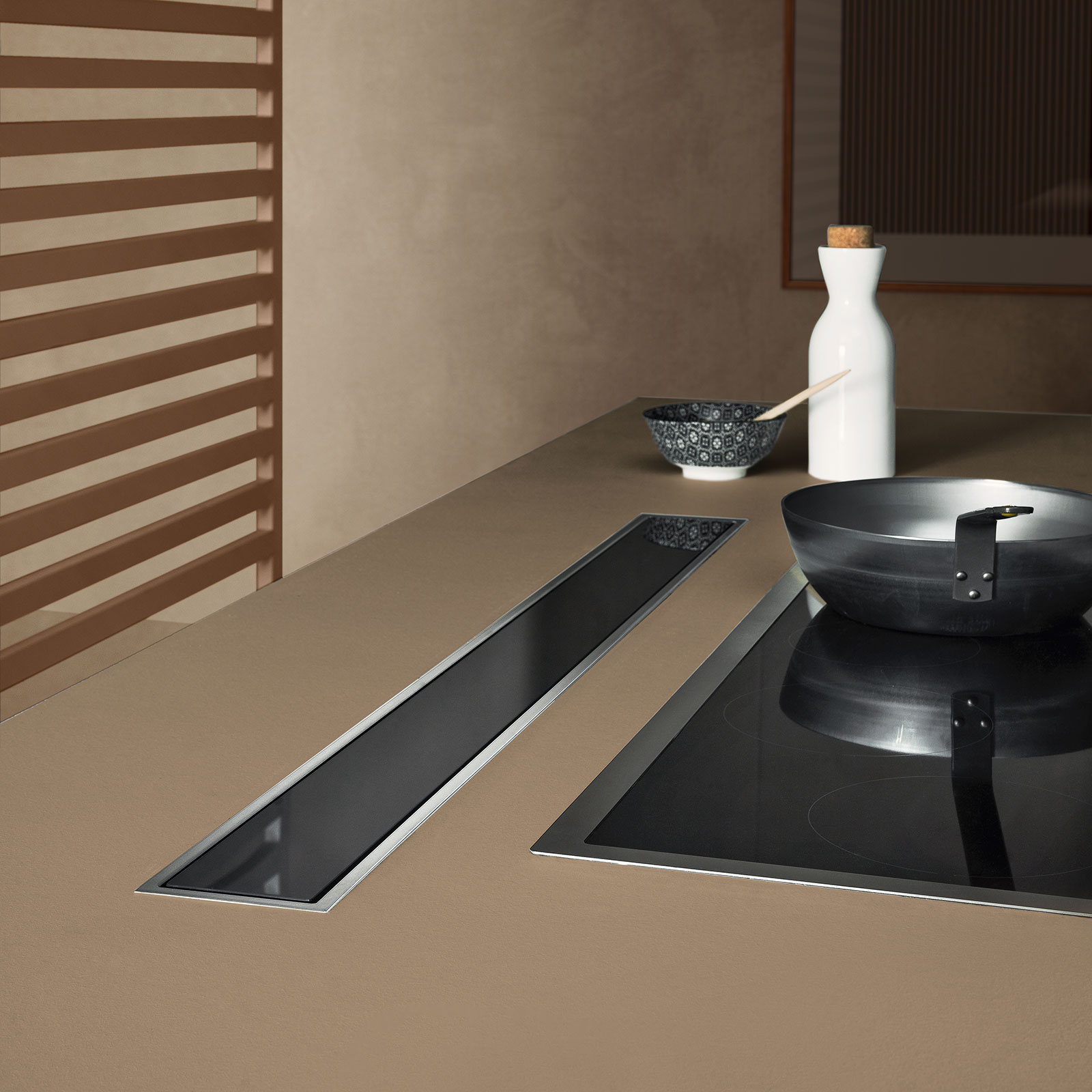 Falmec DOWN DRAFT 120 cm pultba építhető páraelszívó, fekete (motor nélkül) - 2348551 - Image 2