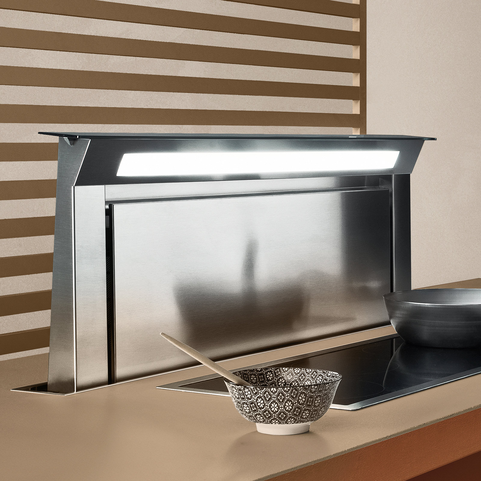 Falmec DOWN DRAFT 120 cm pultba építhető páraelszívó, fekete (motor nélkül) - 2348551 - Image 3