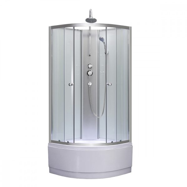 Karolino 80 white mélytálcás hátfalas zuhanykabin - KAROLINO80W