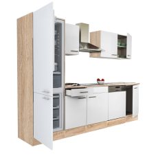 Yorki 280 konyhablokk sonoma tölgy korpusz,selyemfényű fehér fronttal - L280STFH-AF