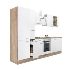 Yorki 300 konyhablokk sonoma tölgy korpusz,selyemfényű fehér fronttal - L300STFH-SUT-PSZ