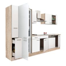 Yorki 310 konyhablokk sonoma tögy korpusz,selyemfényű fehér fronttal -  L310STFH-AF