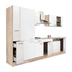 Yorki 310 konyhablokk sonoma tögy korpusz,selyemfényű fehér fronttal - L310STFH-PSZ