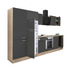Yorki 330 konyhablokk sonoma tölgy korpusz,selyemfényű antracit fronttal - L330STAN-SUT-PSZ-FF