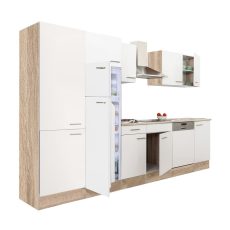 Yorki 340 konyhablokk sonoma tögy korpusz,selyemfényű fehér fronttal - L340STFH-PSZ-FF
