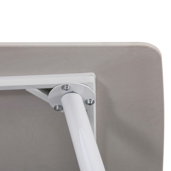 Bora 140 cm szögletes szinterezett kő étkezőasztal fehér - Image 5