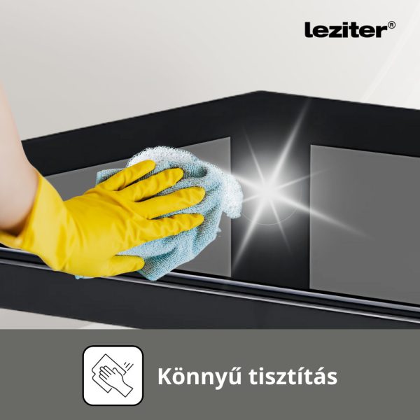 Clara 120 cm szögletes üveg étkezőasztal fekete - Image 5