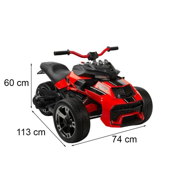 Elektromos 3 kerekű quad piros - Image 3