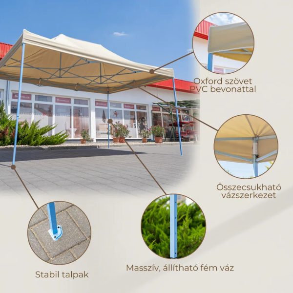 Összecsukható kerti pavilon 3x6 m - Image 3