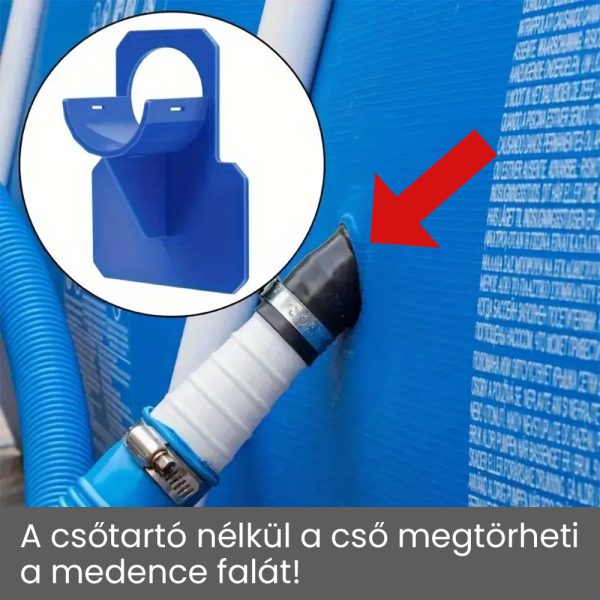 Medencecső tartókonzol 38 mm kék - Image 3