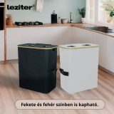 Szelektív palackgyűjtő két rekeszes 140l fehér - LPGY2-140-WH - Image 6