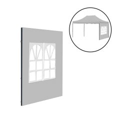 Kerti pavilon ablakos oldalfal ponyva 3x4 m - LPOPA-40-GREY