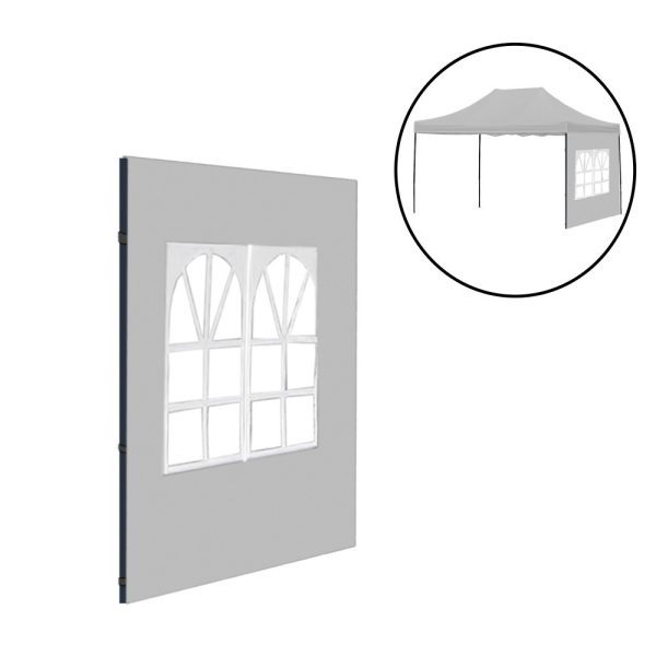 Kerti pavilon ablakos oldalfal ponyva 3x4 m - LPOPA-40-GREY