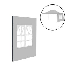 Kerti pavilon ablakos oldalfal ponyva 3x4,5 m - LPOPA-45-GREY
