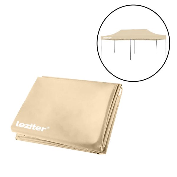 Kerti pavilon tetőponyva 3x6 m bézs szín -  LPTP-60-BEIGE