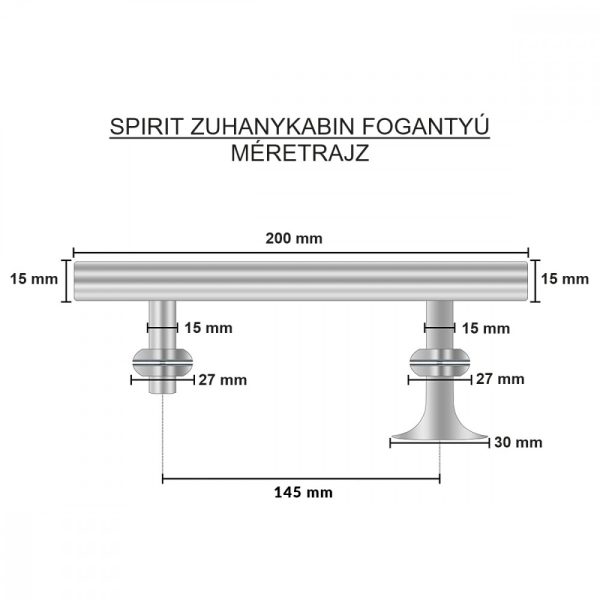 Spirit zuhanykabin fogantyú (2db/csomag) - Image 5
