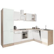 Yorki 280 sarok konyhablokk sonoma tölgy korpusz, selyemfényű fehér fronttal -  LS280STFH-SUT-PSZ