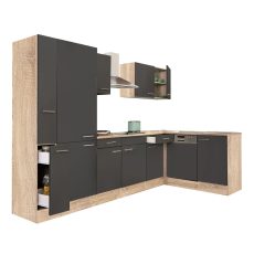 Yorki 310 sarok konyhablokk sonoma tölgy korpusz, selyemfényű antracit fronttal - LS310STAN-PSZ