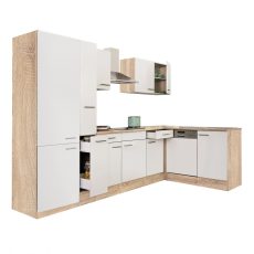 Yorki 310 sarok konyhablokk sonoma tölgy korpusz, selyemfényű fehér fronttal - LS310STFH-PSZ
