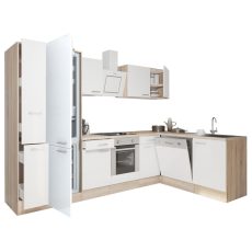 Yorki 310 sarok konyhablokk sonoma tölgy korpusz, selyemfényű fehér fronttal - LS310STFH-SUT-AF