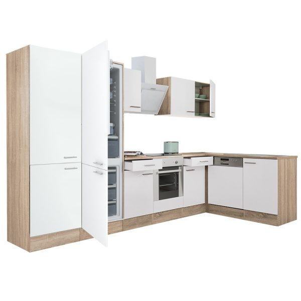 Yorki 340 sarok konyhablokk sonoma tölgy korpusz,selyemfényű fehér fronttal -  LS340STFH-SUT-PSZ-AF