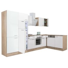 Yorki 340 sarok konyhablokk sonoma tölgy korpusz,selyemfényű fehér fronttal - LS340STFH-SUT-PSZ-FF