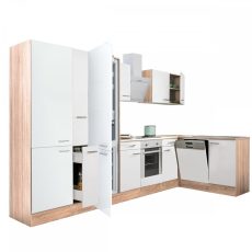 Yorki 370 sarok konyhablokk sonoma tölgy korpusz,selyemfényű fehér fronttal -  LS370STFH-SUT-PSZ-AF