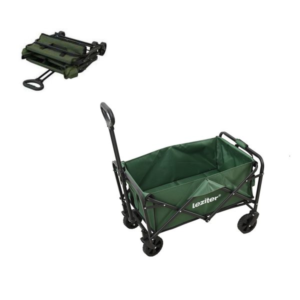 Összecsukható standard kerti strandkocsi zöld - LSZK055-GREEN