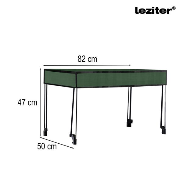 Összecsukható prémium kerti strandkocsi tetővel zöld - Image 4