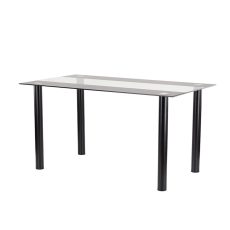 Riona 140 cm szögletes üveg étkezőasztal