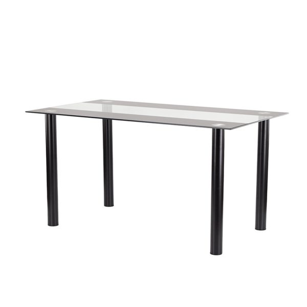 Riona 140 cm szögletes üveg étkezőasztal