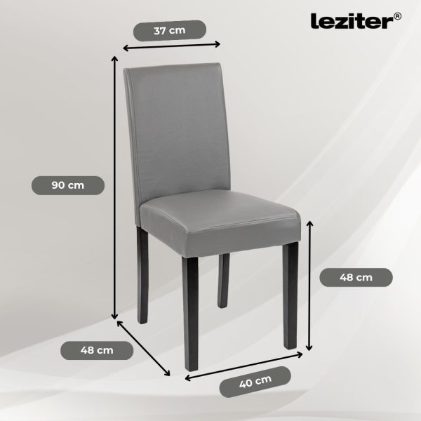Cadiz 6+1 étkező garnitúra fekete-szürke - Image 3