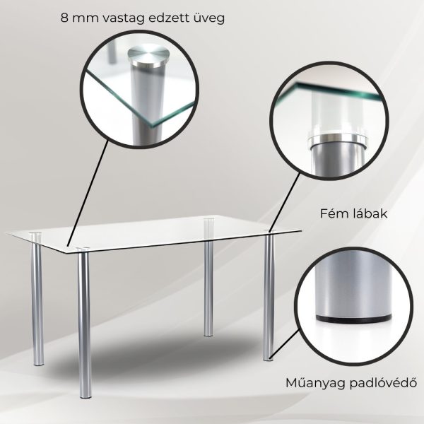 Lina 4+1 étkező garnitúra fehér - Image 3