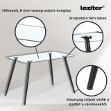 Alen 4+1 étkező garnitúra fekete-bézs - LUAL120B_LKE-BE_4 - Image 6