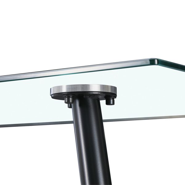 Lana 120 cm szögletes üveg étkezőasztal - LUAL120B - Image 5