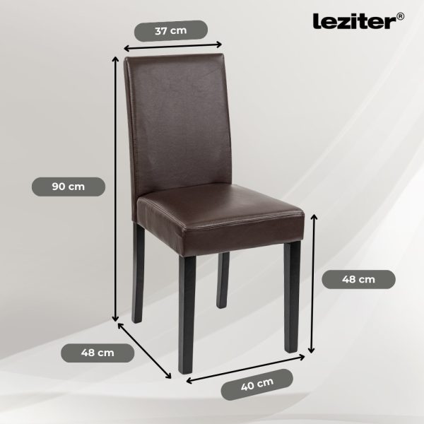 Mira 4+1 étkező garnitúra fehér-barna - LUAV120W_LKE-BR_4 - Image 3