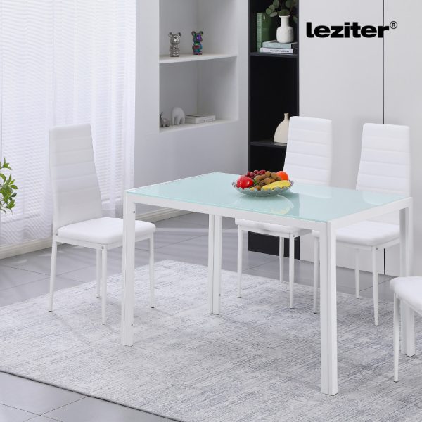 Ezra 140 cm szögletes üveg étkezőasztal - Image 2