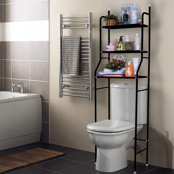 Fürdőszobai polc wc fölé, többszintes, fekete - LWCA-01B - Image 2