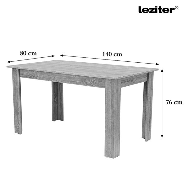 Zara 6+1 étkező garnitúra szürke-sonoma tölgy - LYET140ST_DA232AG_6 - Image 3