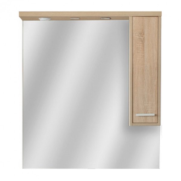 Nerva 85 cm-es tükrös felsőszekrény, Sonoma tölgy -MS85FKZSTST