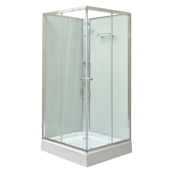 Polo White II 80x80 cm szögletes fehér hátfalas zuhanykabin zuhanytálcával - Image 4
